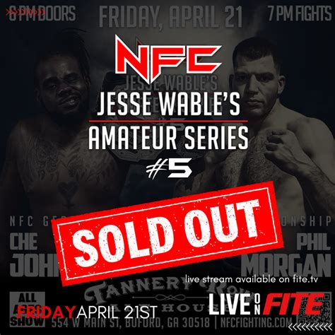 nfc 154 fight card|NFC 154: Jesse Wable's Amateur Series 5 .